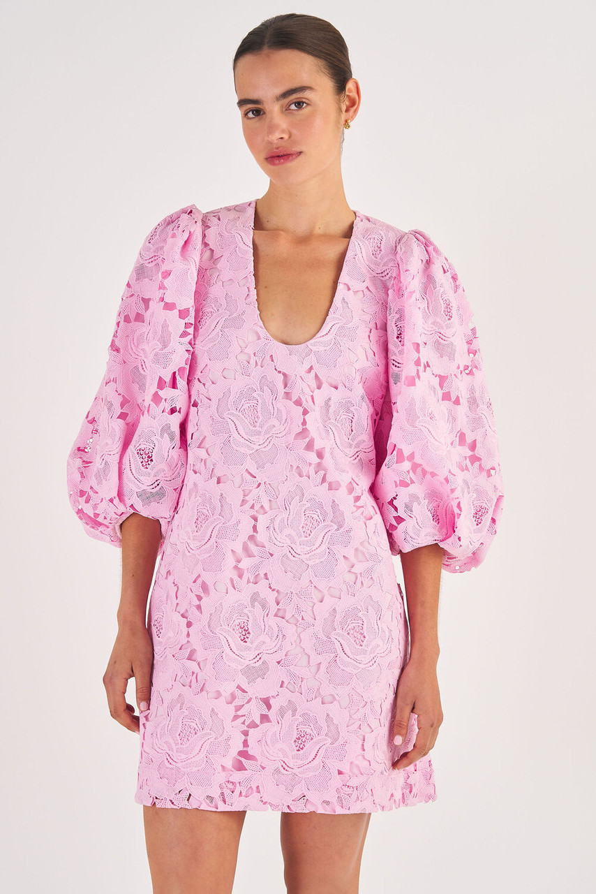 Oroton Short Lace Dress Foxglove