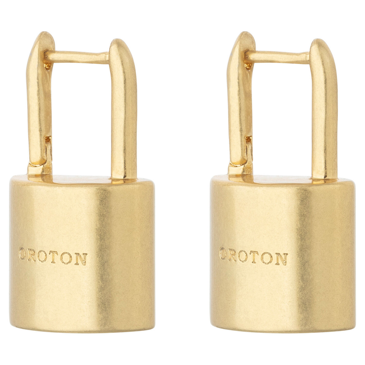 Oroton Evie Worn Gold Huggie Earrings