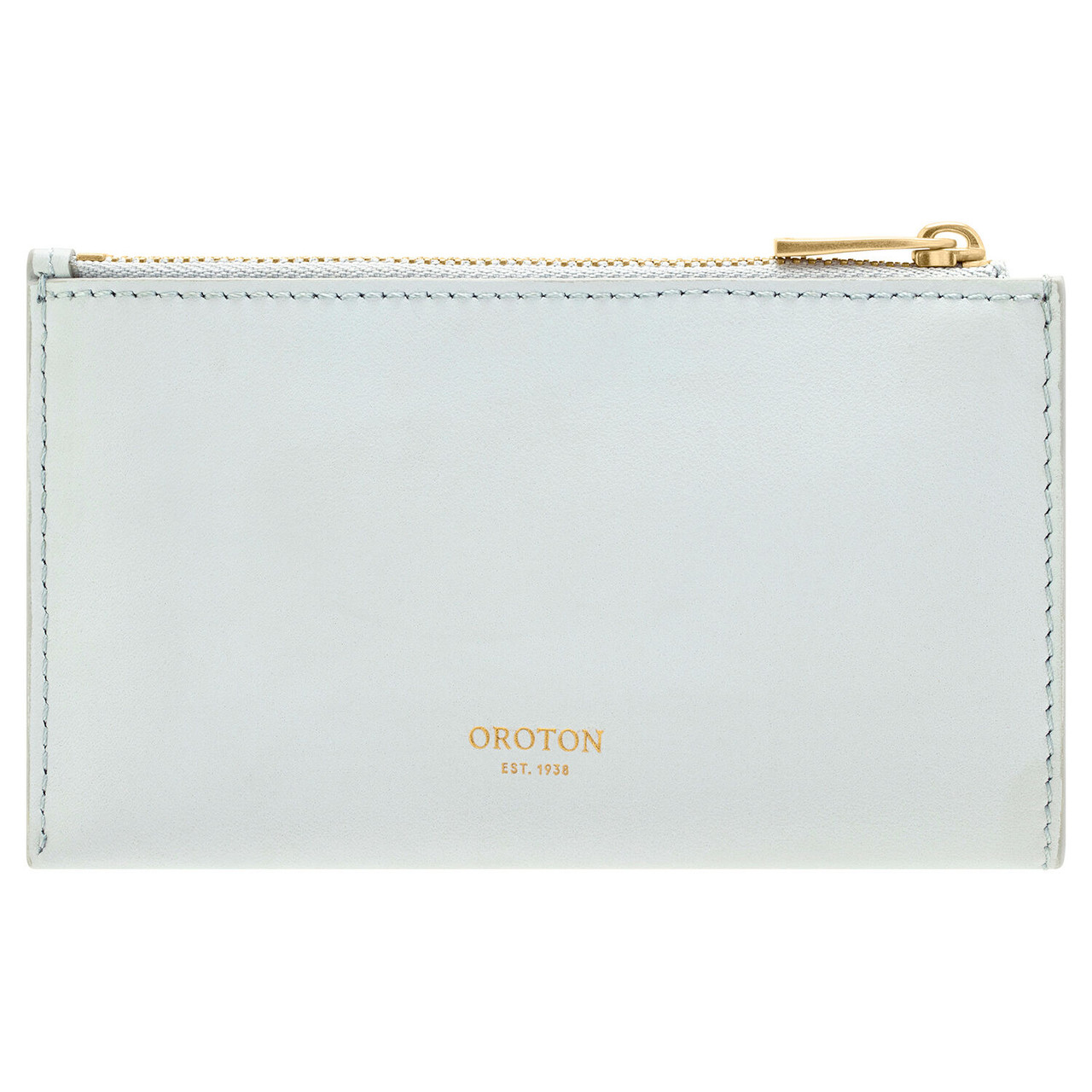 Oroton Imogen 8 Credit Card Mini Zip Pouch Sea Glass