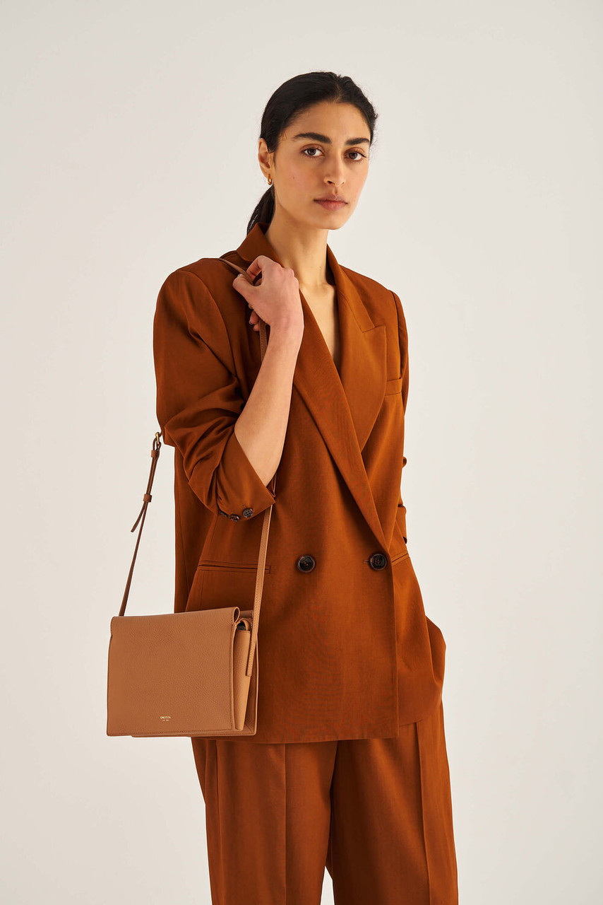 Oroton Margot Husk Zip Crossbody Bag