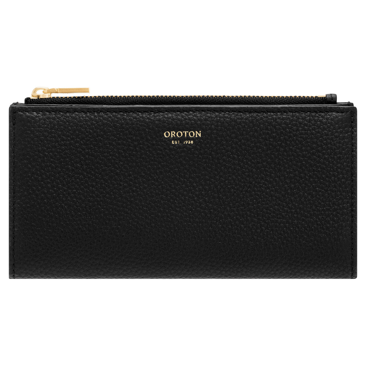 Oroton Margot Black Zip Fold Wallet