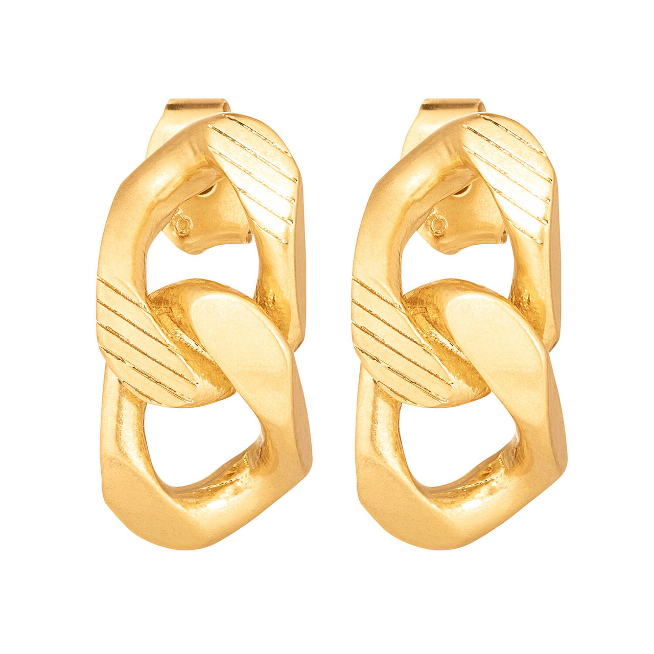 Oroton Noa Texture Studs Worn Gold