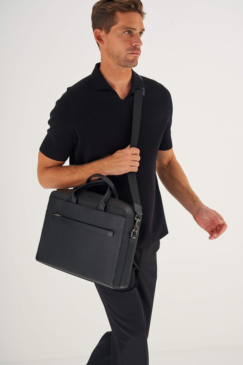 Oroton Men's Weston Black Griptop Bag