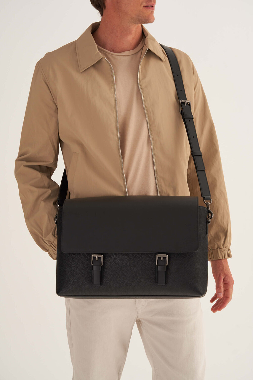 Oroton Oxley Black Satchel Bag
