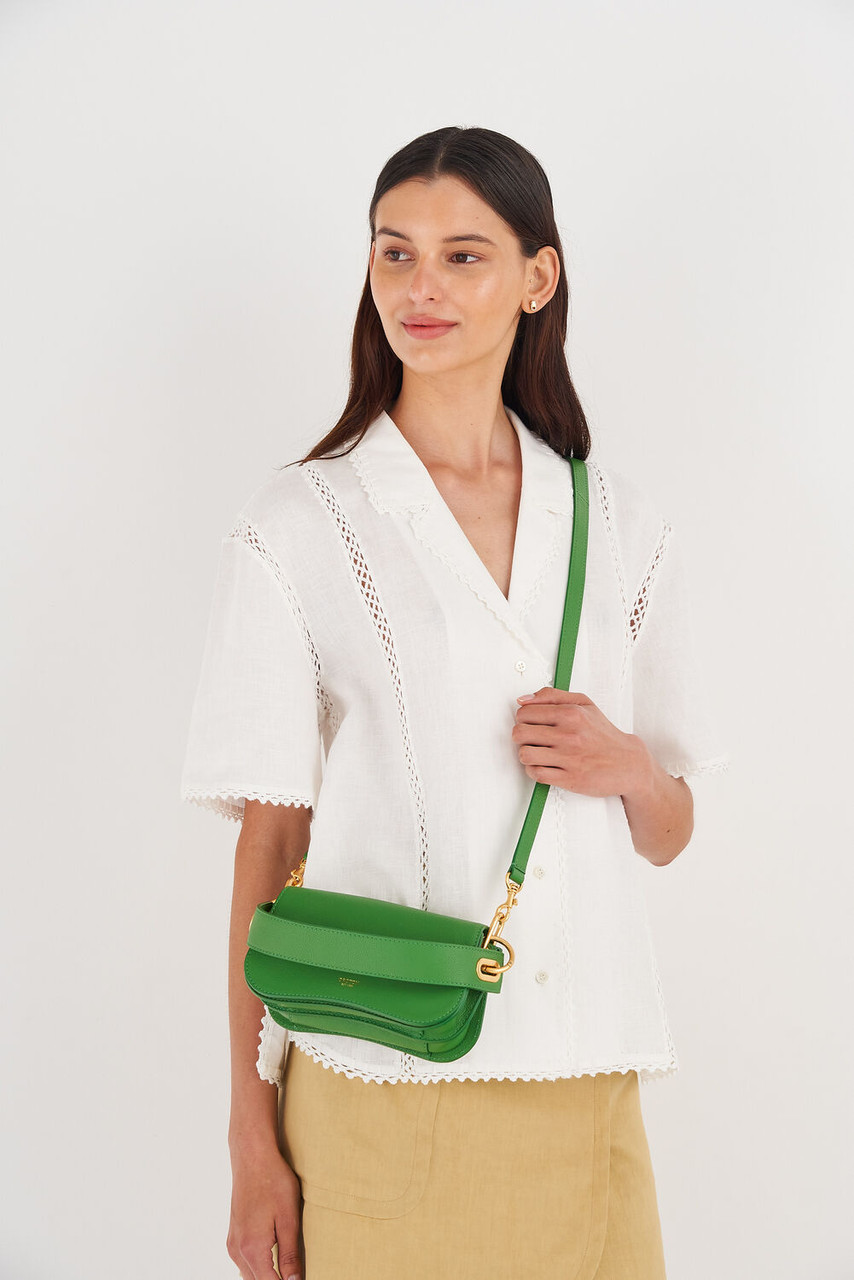 Oroton Liv Small Day Bag Grass Green