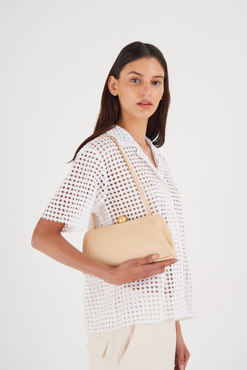 Oroton Nova Clutch Creamed Honey