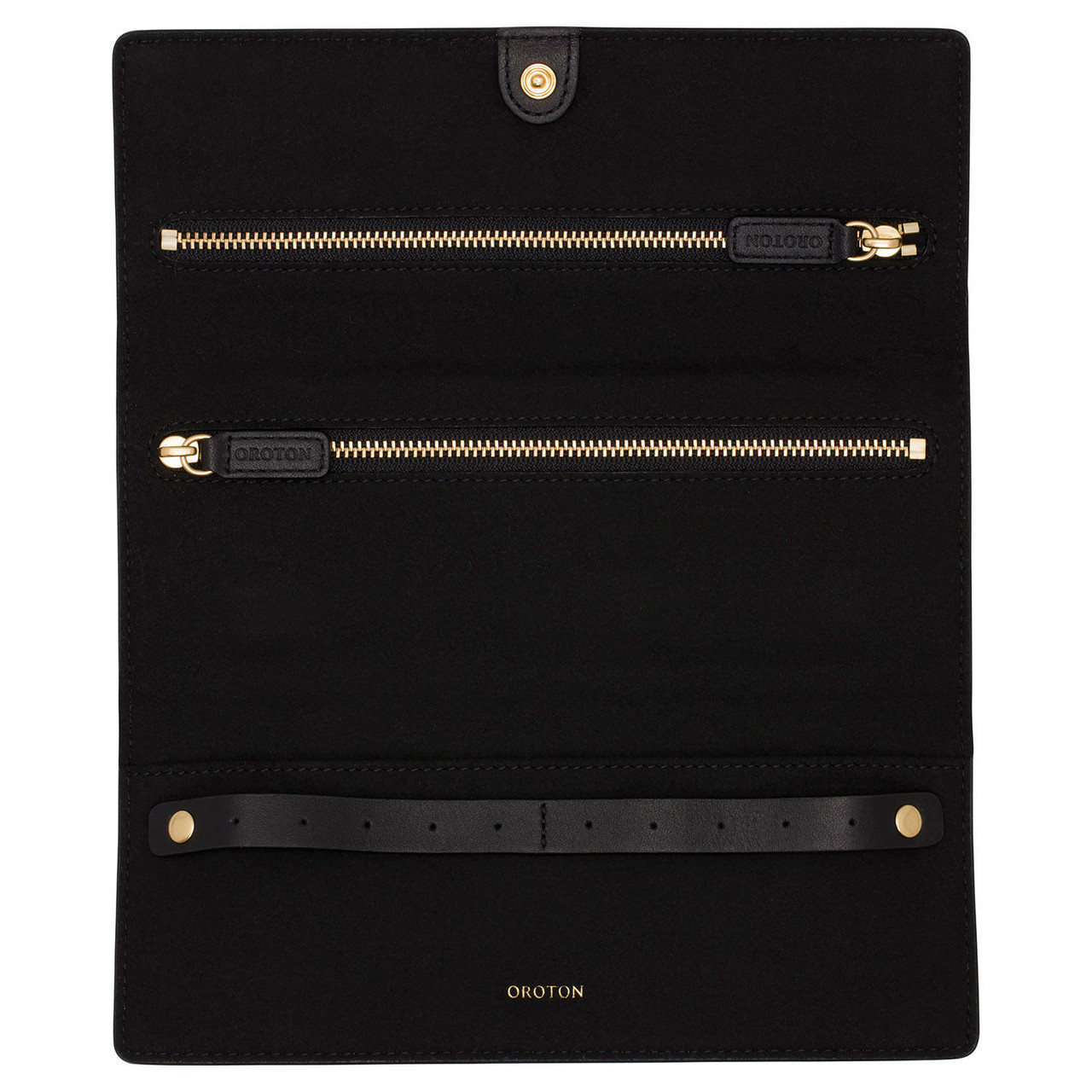 Oroton Venture Black Jewellery Roll