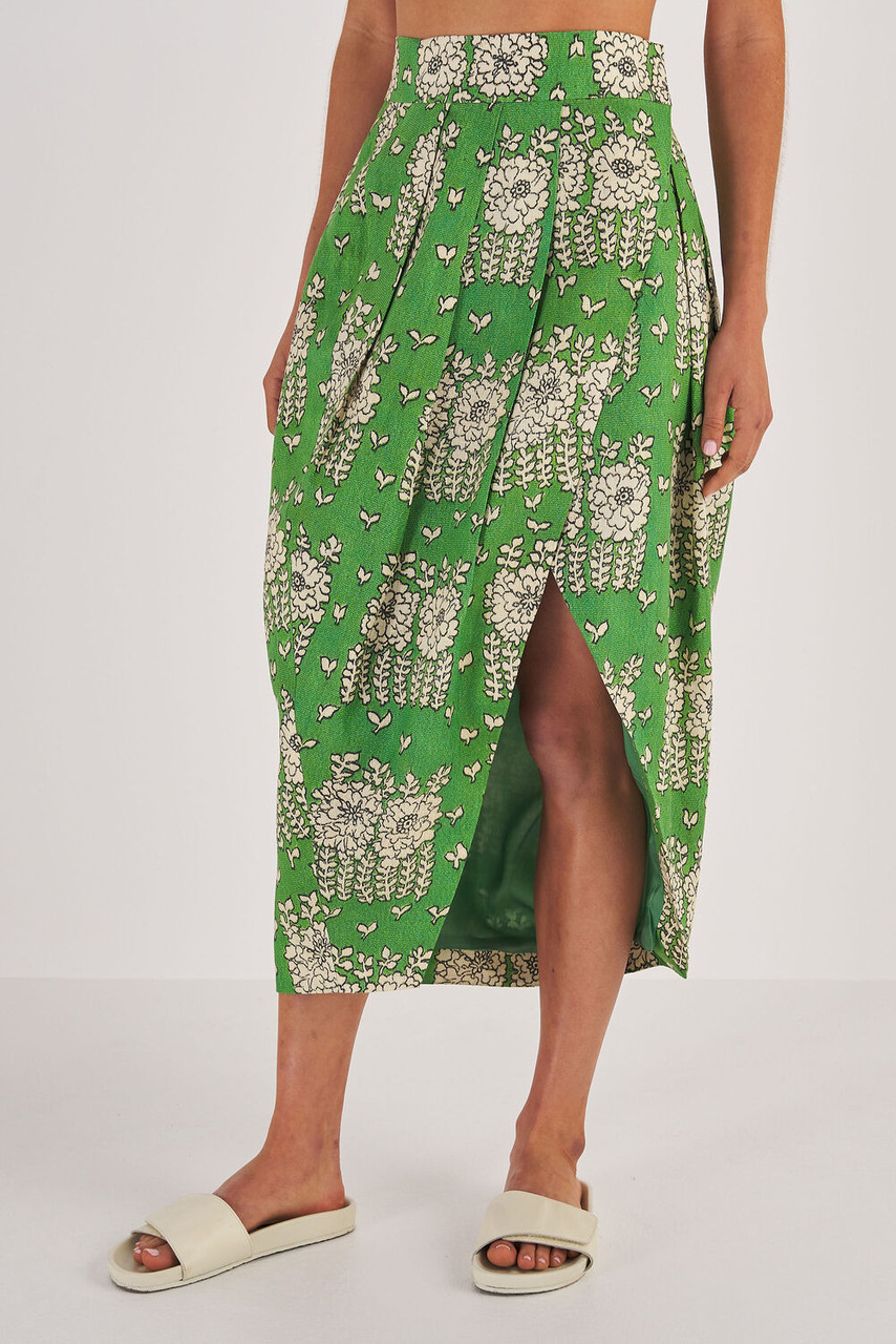 Oroton Posie Print Skirt Garden