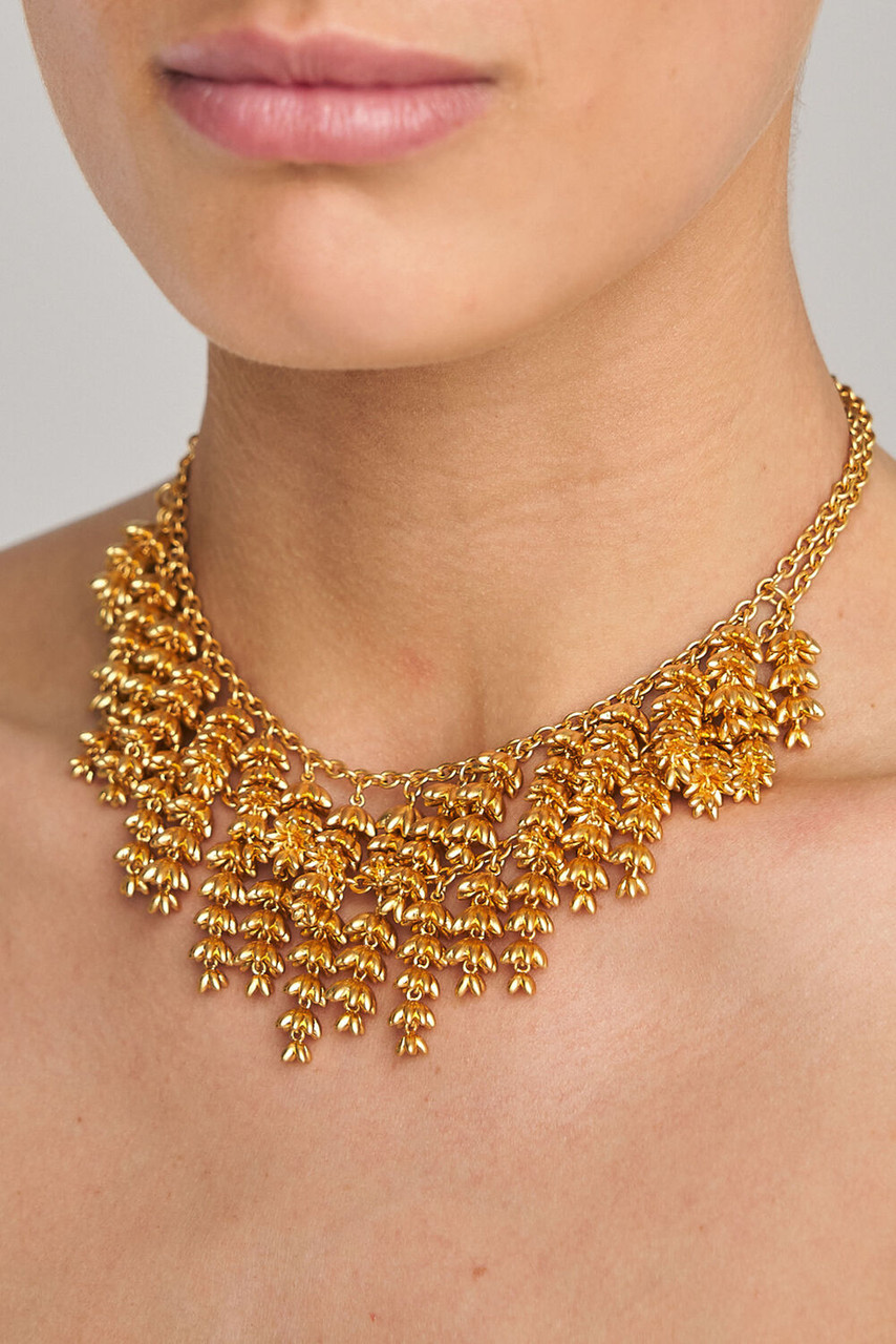Oroton Riley Layered Necklace Worn Gold