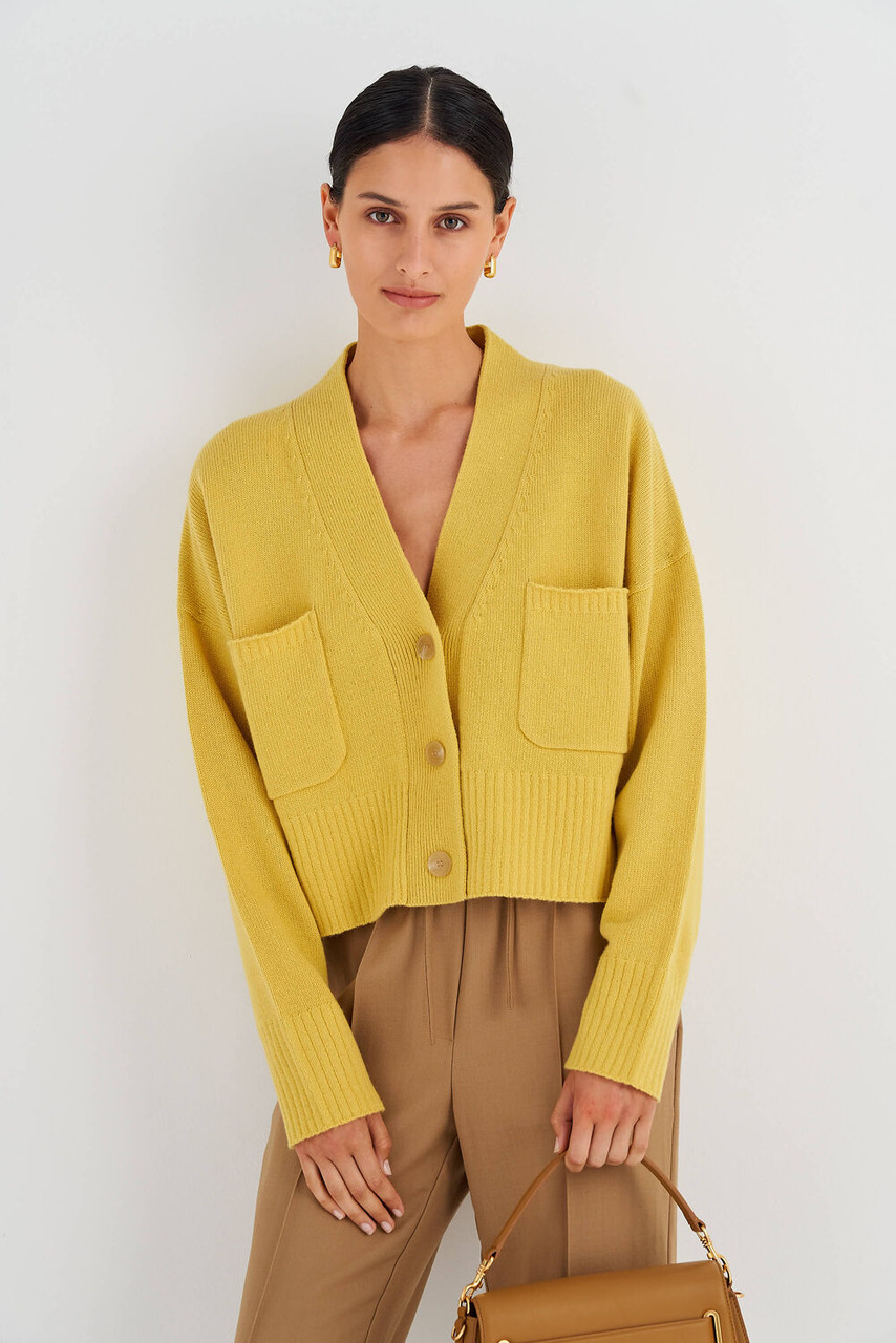 Oroton Cropped Cardi Daffodil