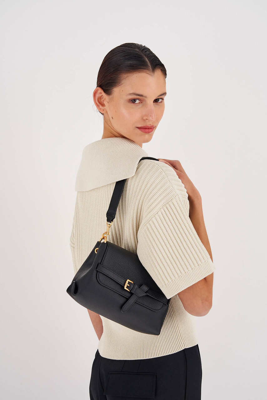 Oroton Margot Small Top Handle Black