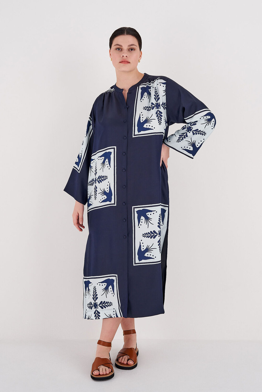 Oroton Scarf Print Dress North Sea