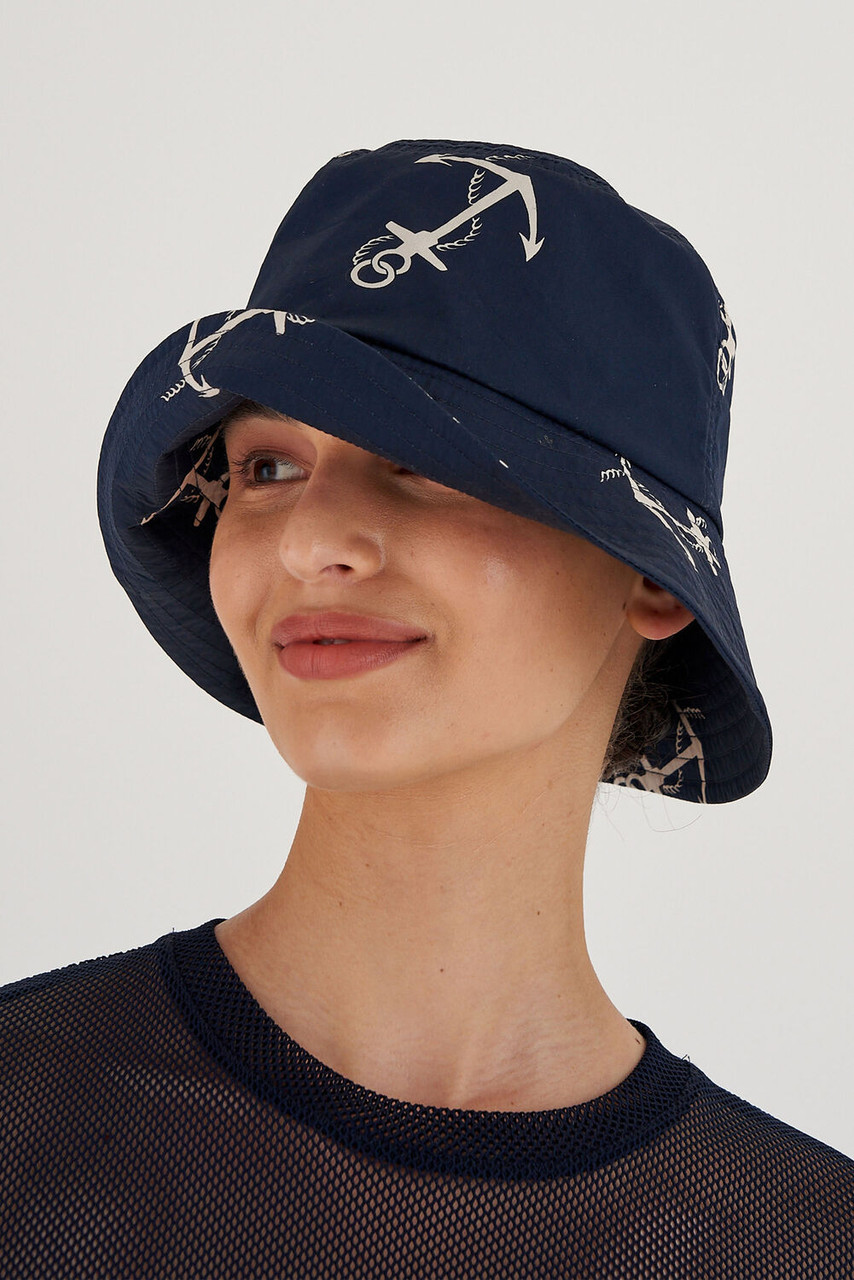 Oroton Boyd Anchor Print Bucket Hat