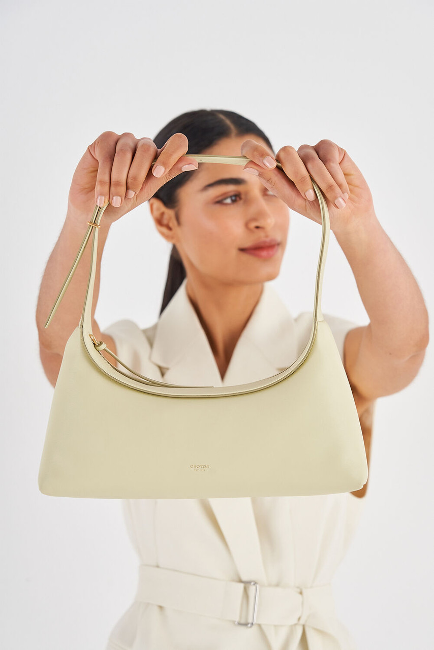 Oroton Cinder Fennel Baguette Bag
