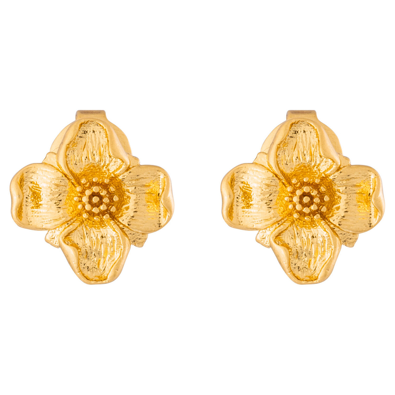 Oroton Aster Studs Worn Gold
