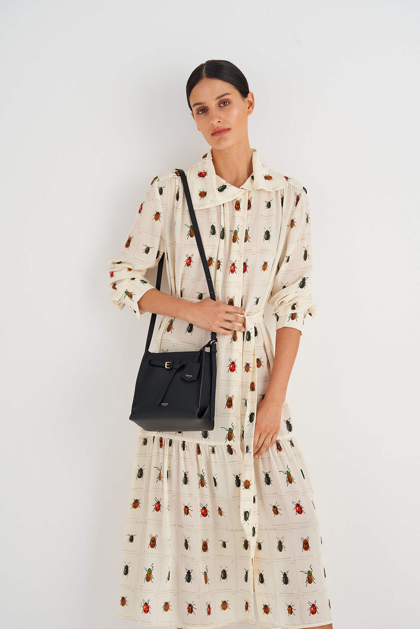 Oroton Margot Black Mini Bucket Bag