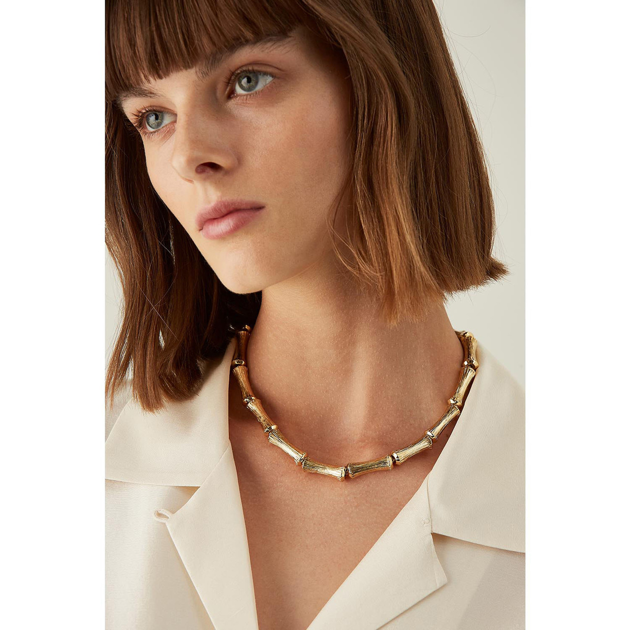 Oroton Bamboo Gold Choker Necklace