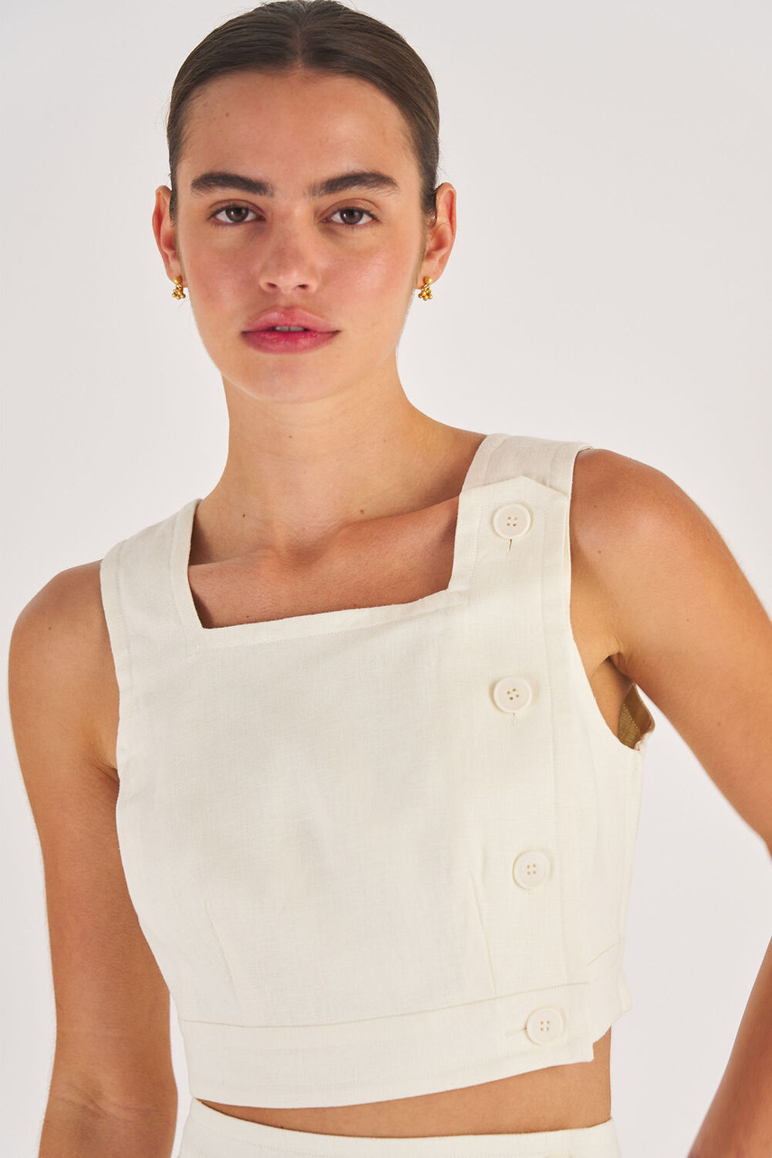 Oroton Fitted Bodice Soft Cream