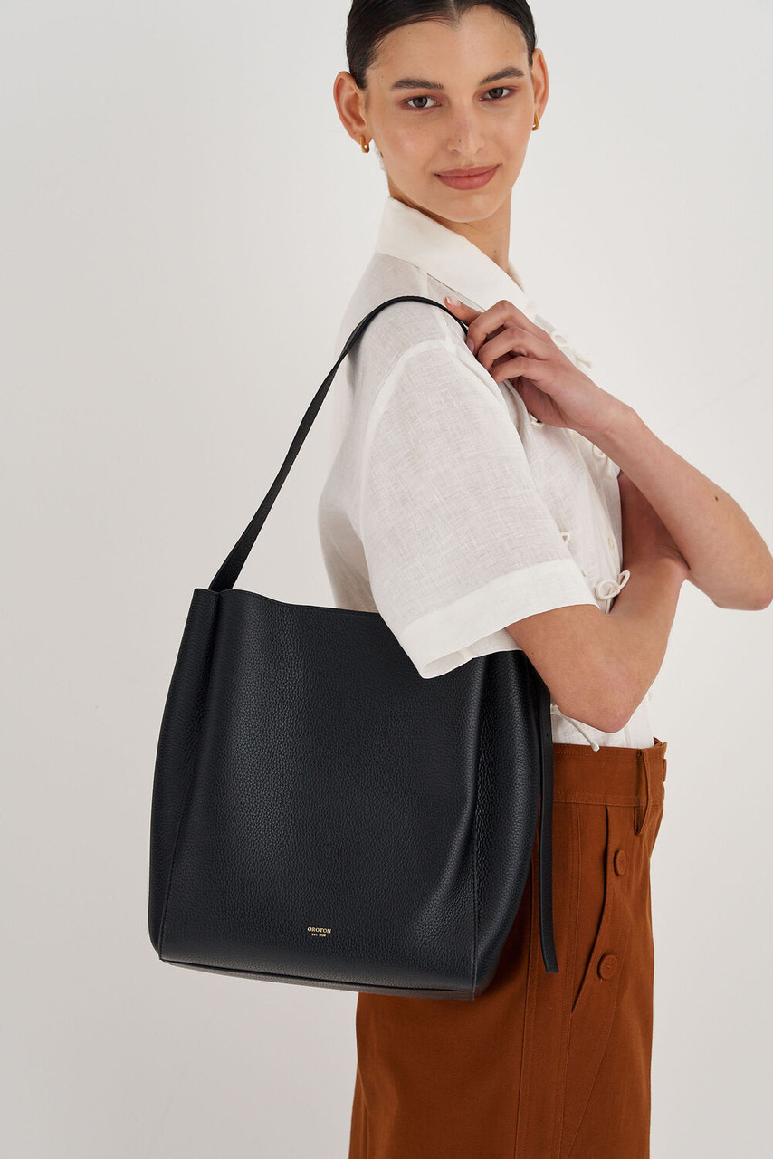 Oroton Ingrid Black Hobo