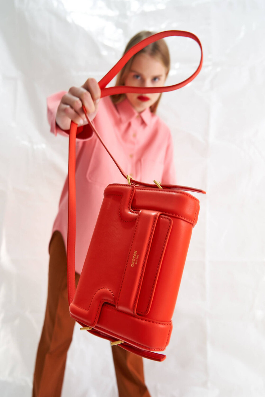 Oroton Elodie True Red Small Day Bag