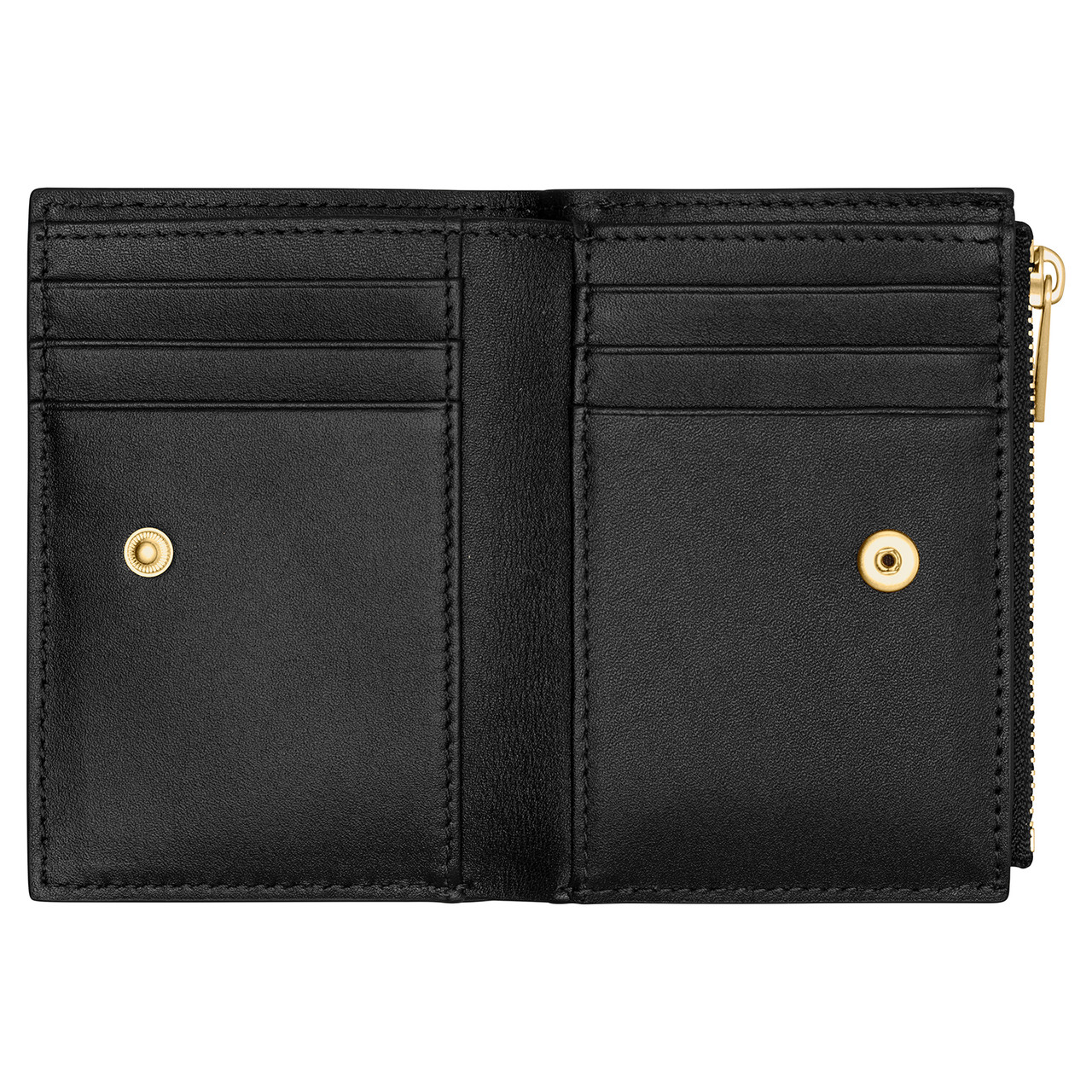 Oroton Imogen Black Mini 10 Credit Card Zip Wallet
