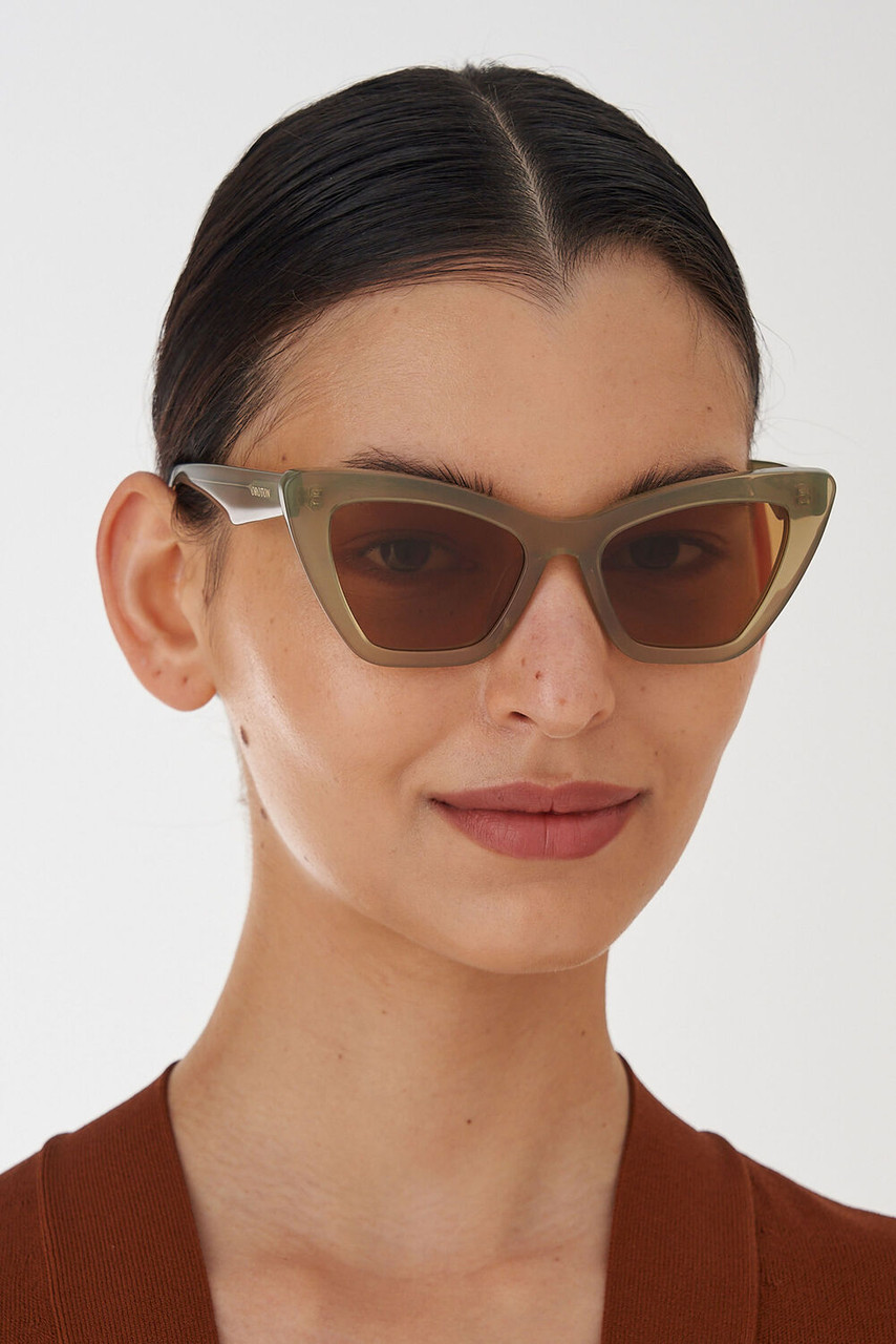 Oroton Kane Sunglasses Khaki