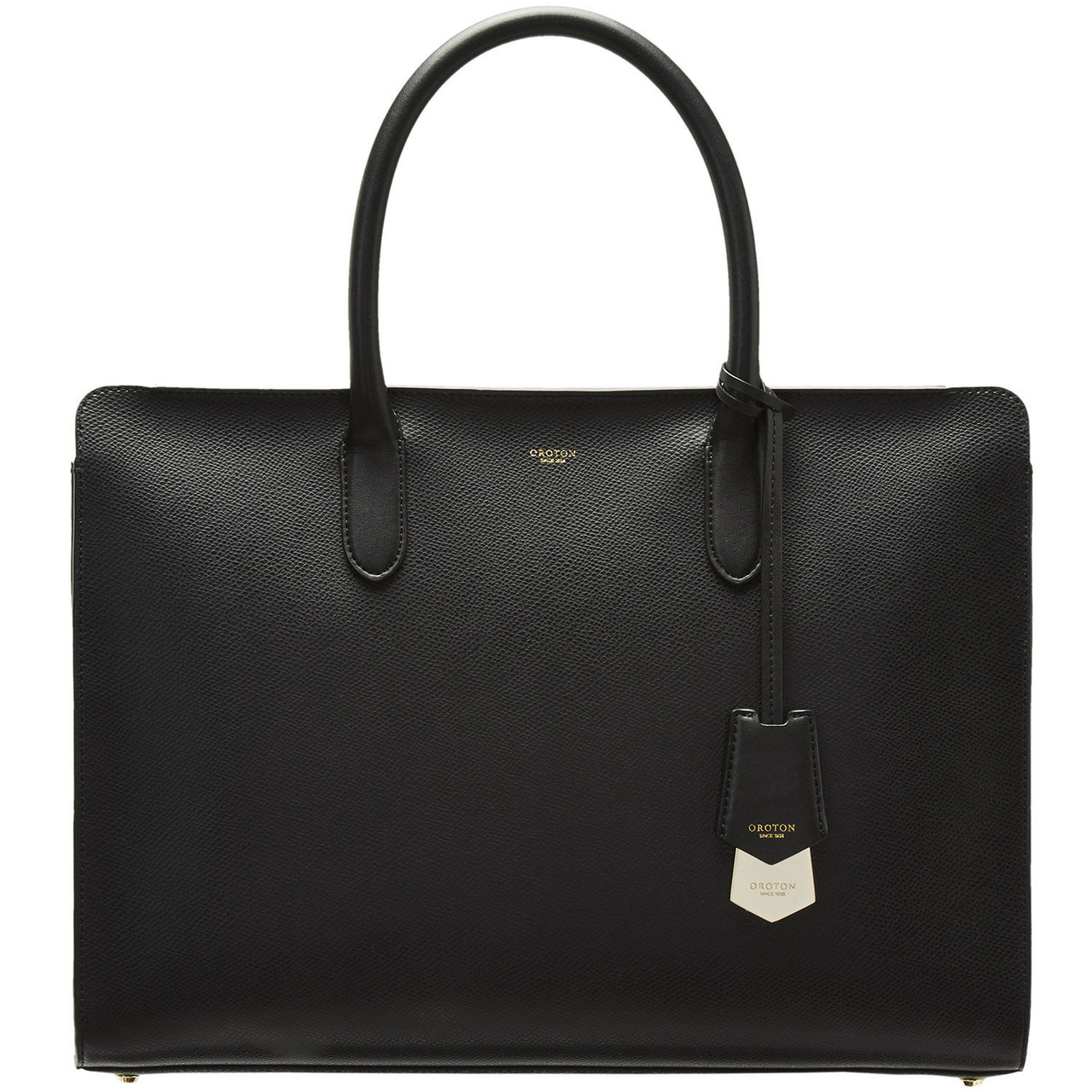 Oroton Muse Black 15 Inch Worker Tote Bag