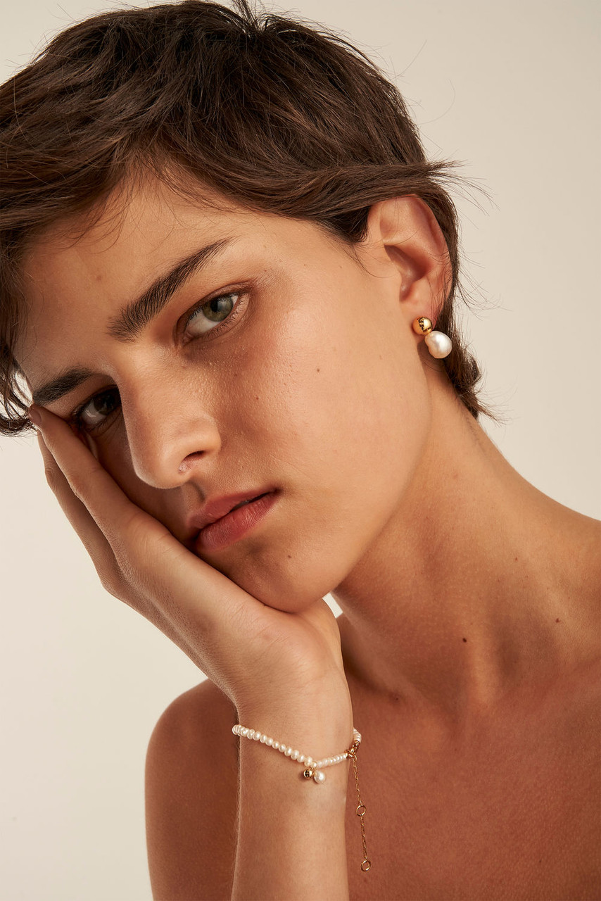 Oroton Olenna Gold-Pearl Bracelet