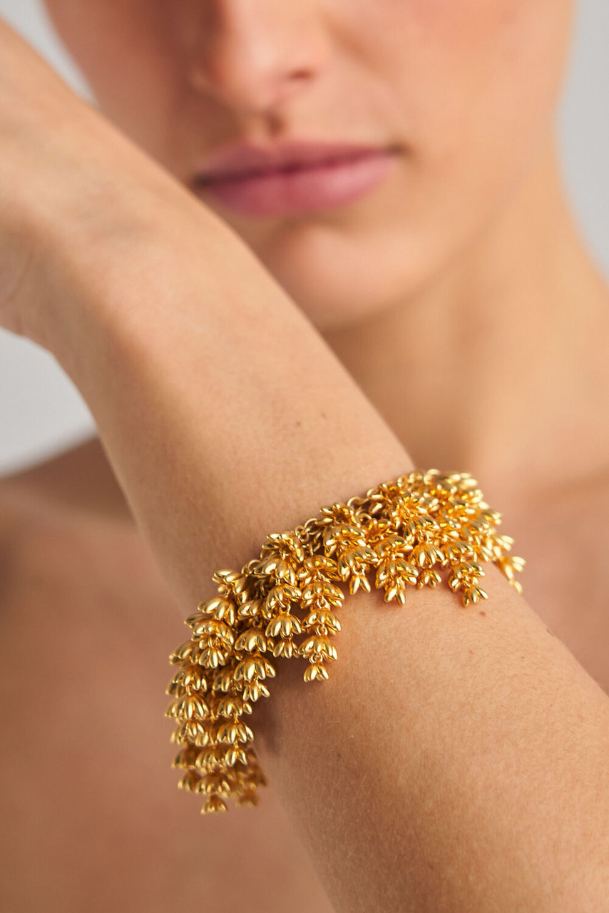 Oroton Riley Layered Bracelet Worn Gold