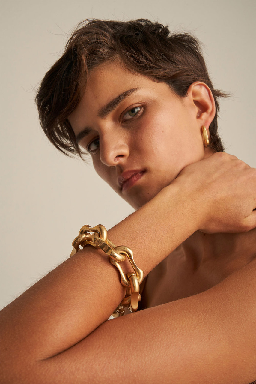 Oroton Eloise Worn Gold Bracelet