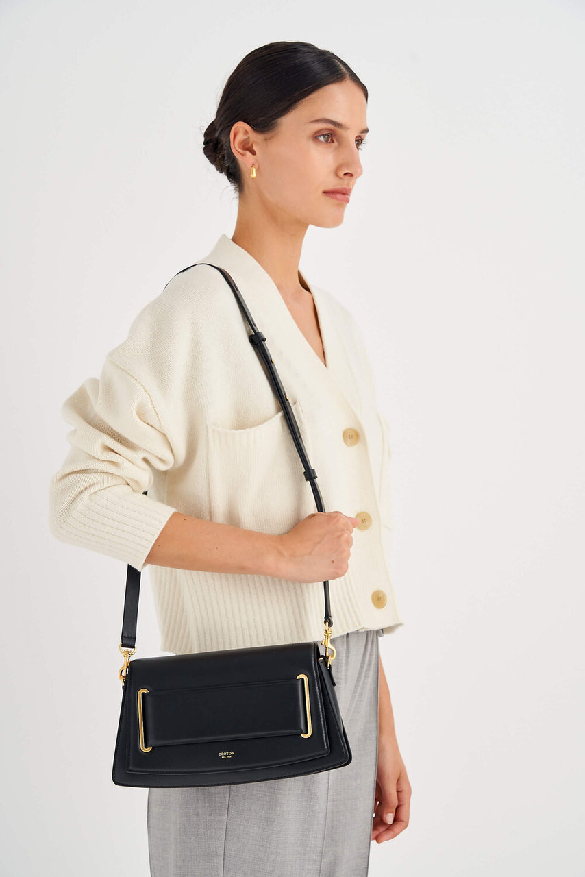 Oroton Perry Day Bag Black