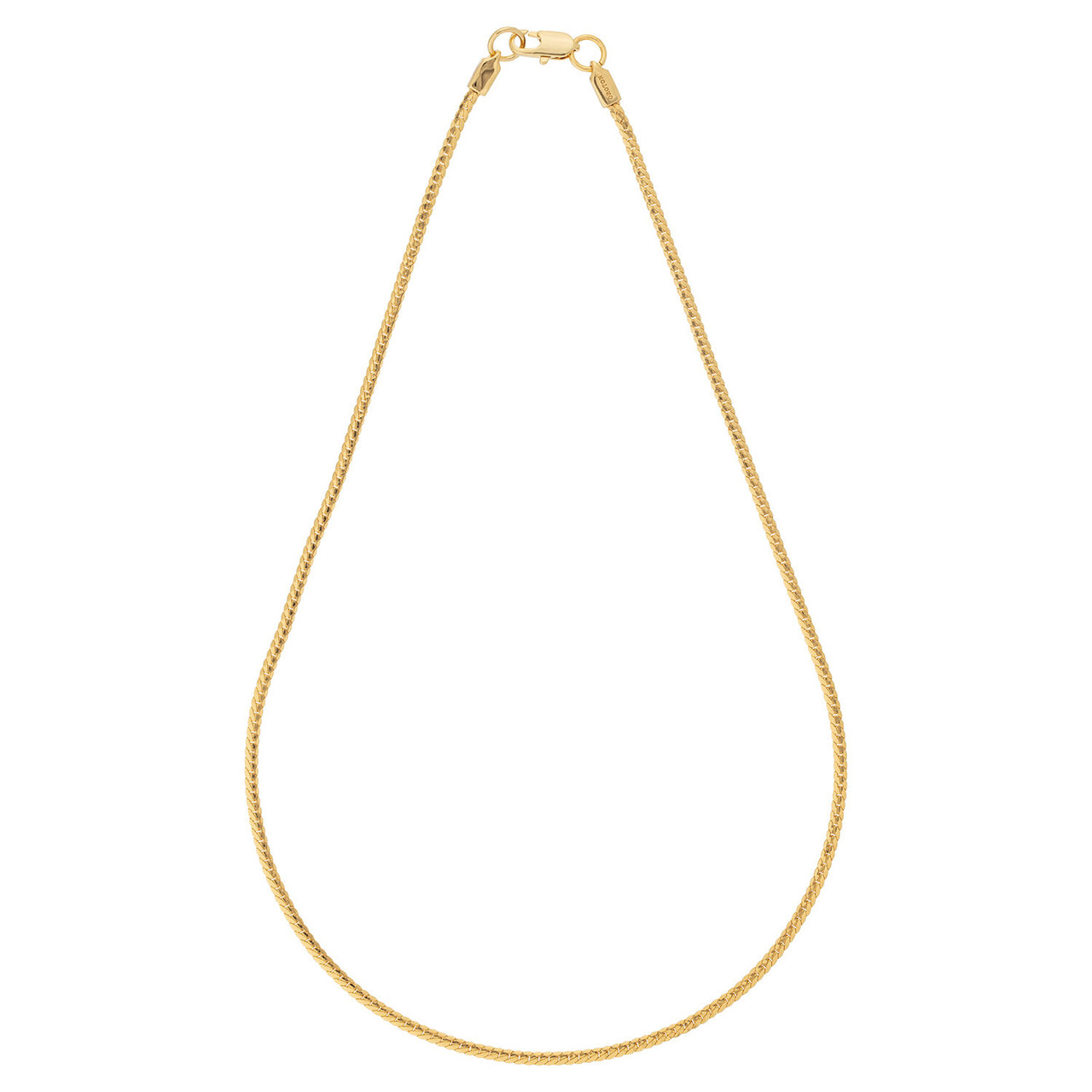 Oroton Peyton Gold 2MM Herringbone Chain Necklace