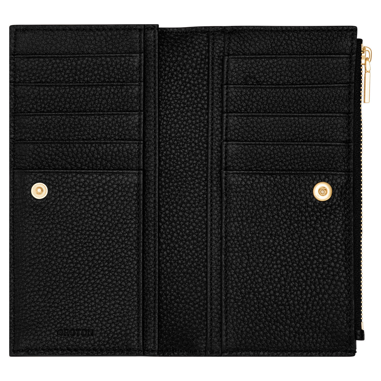 Oroton Margot Black Zip Fold Wallet