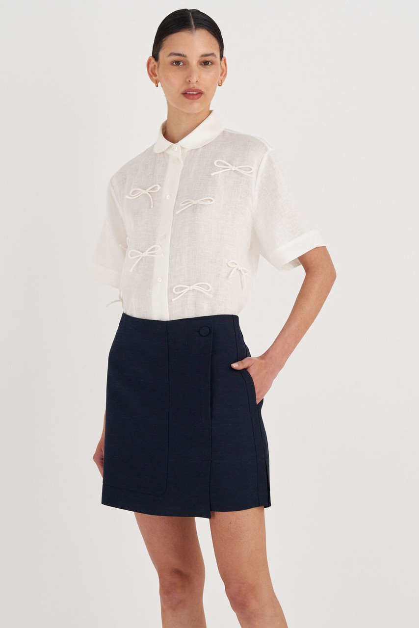 Oroton Wrap Skirt North Sea