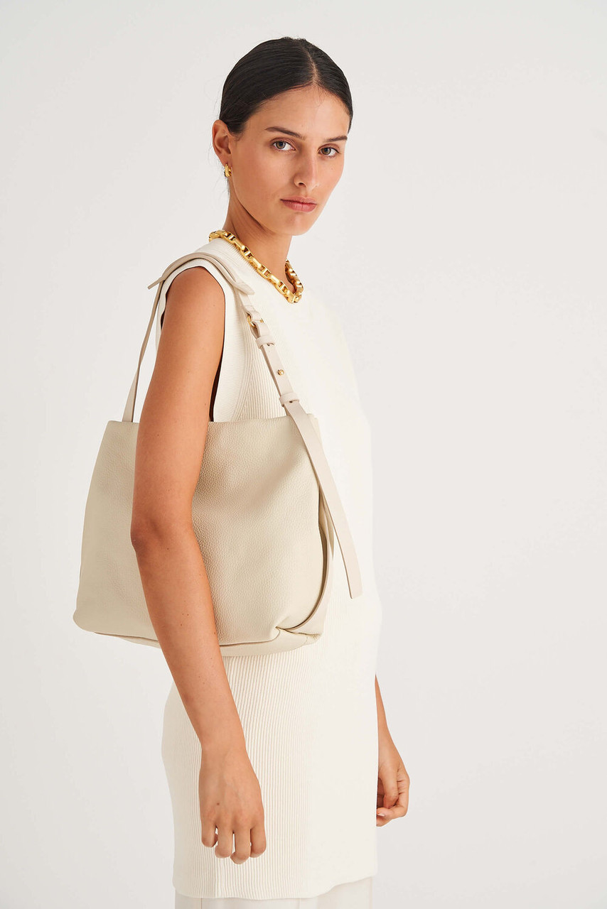 Oroton Alison Medium Hobo Ecru