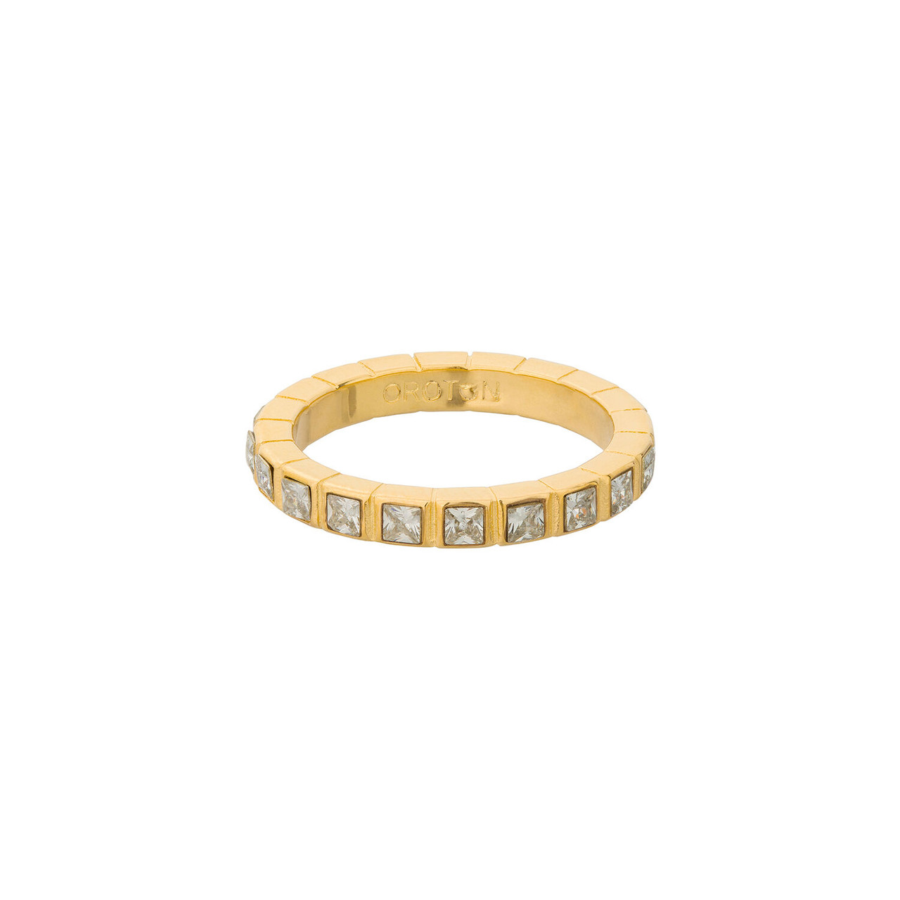 Oroton Everly Gold/Clear Multi Stone Ring