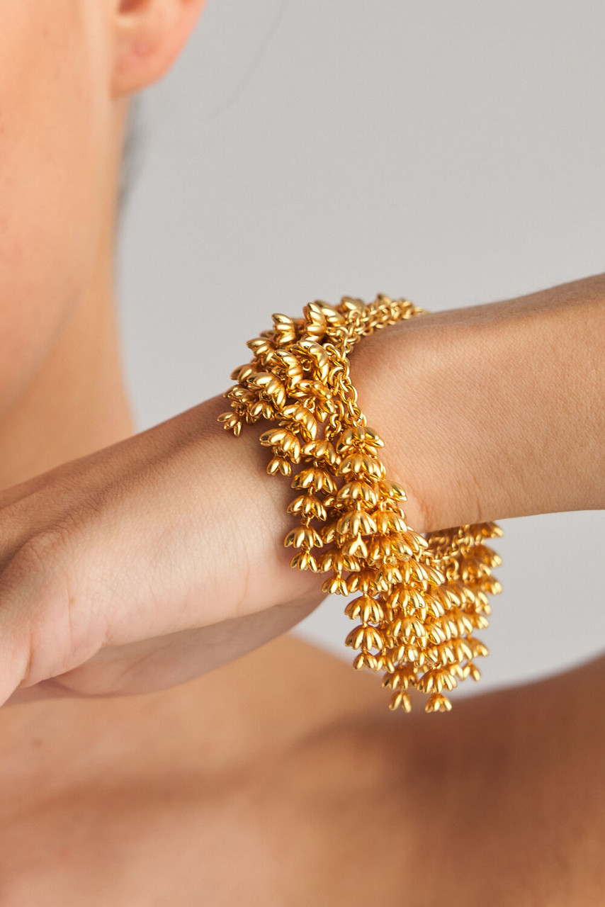 Oroton Riley Layered Bracelet Worn Gold