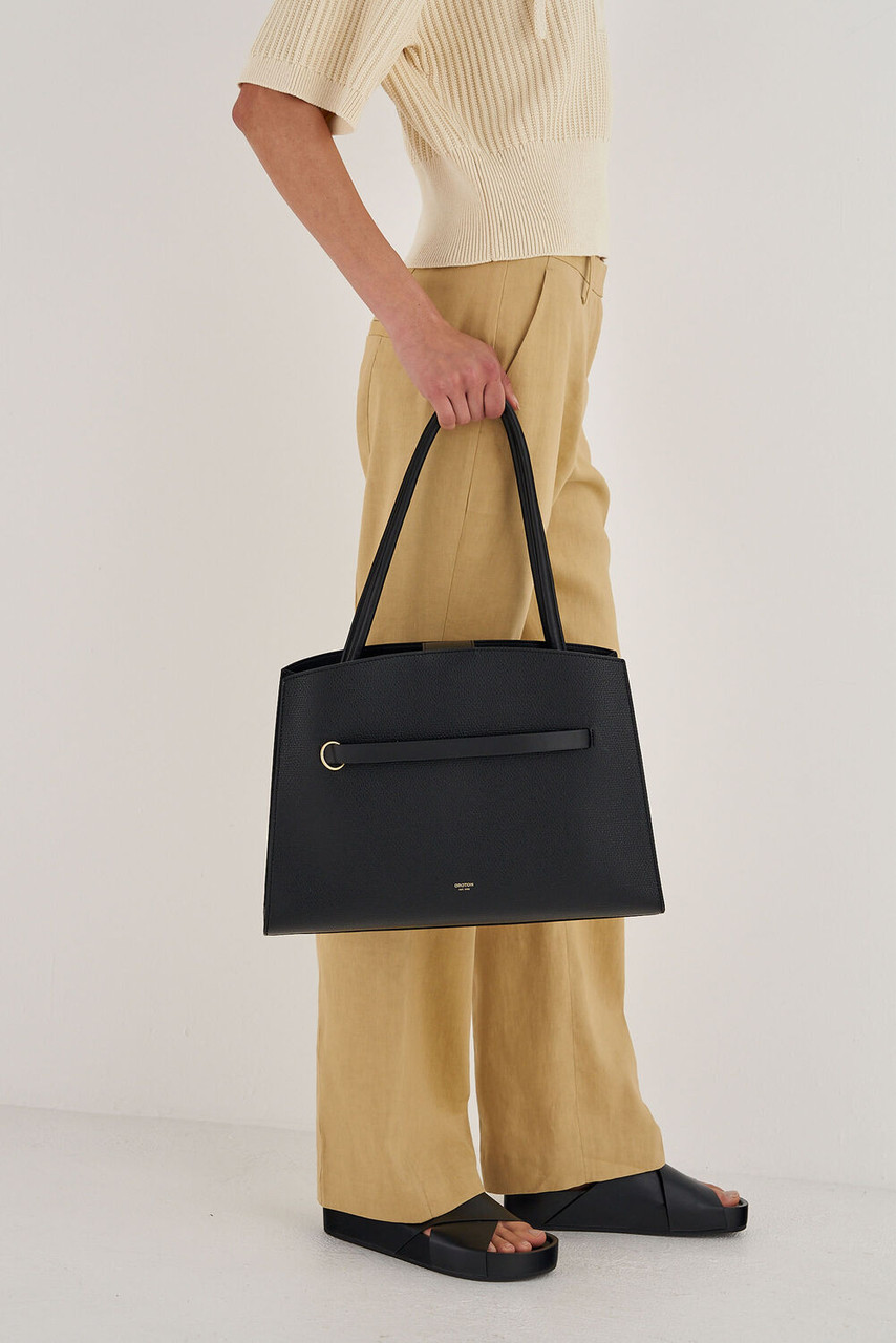 Oroton Audrey Black Three Pocket Day Bag