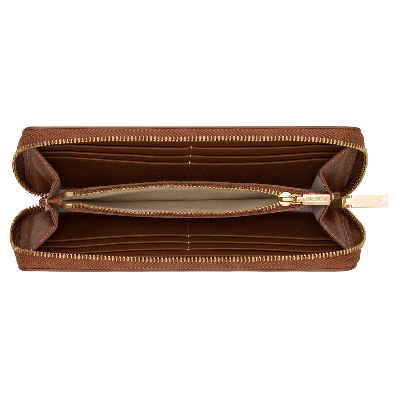 Oroton Margot Whiskey Medium Zip Wallet