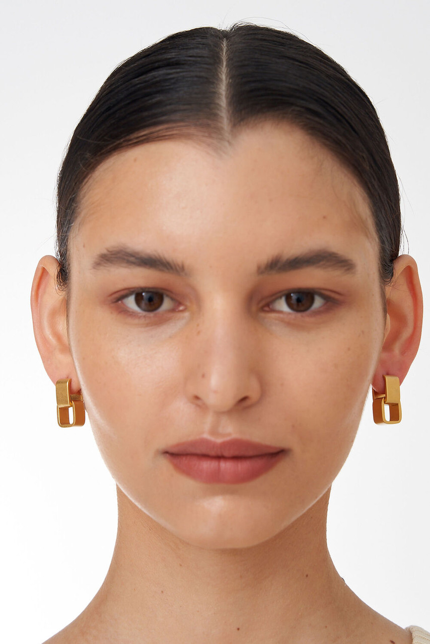 Oroton Mayla Double Huggies Worn Gold