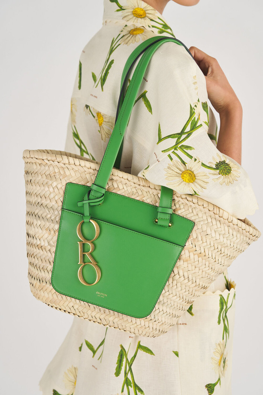 Oroton Maine Medium Tote Garden/ Natural