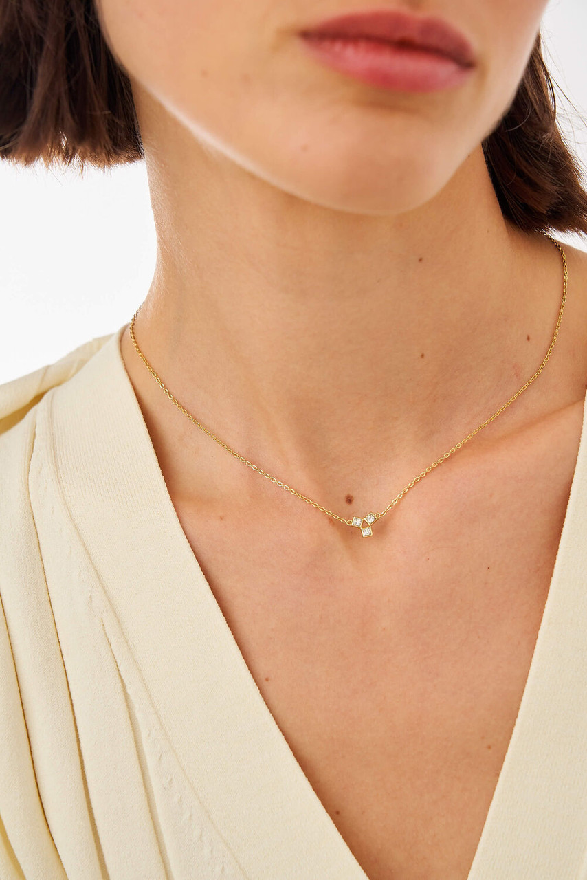 Oroton Everly Gold/Clear Necklace