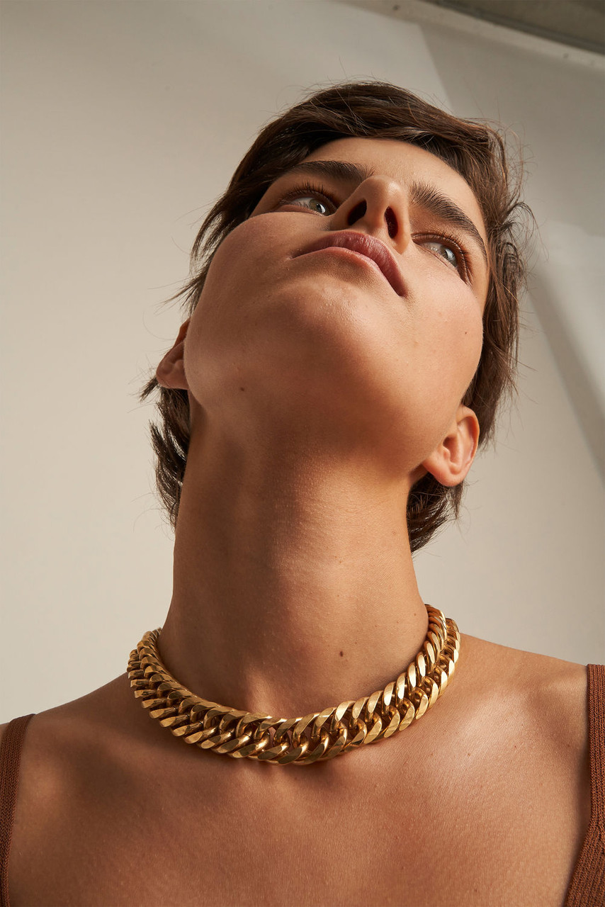 Oroton Mika Worn Gold Necklace