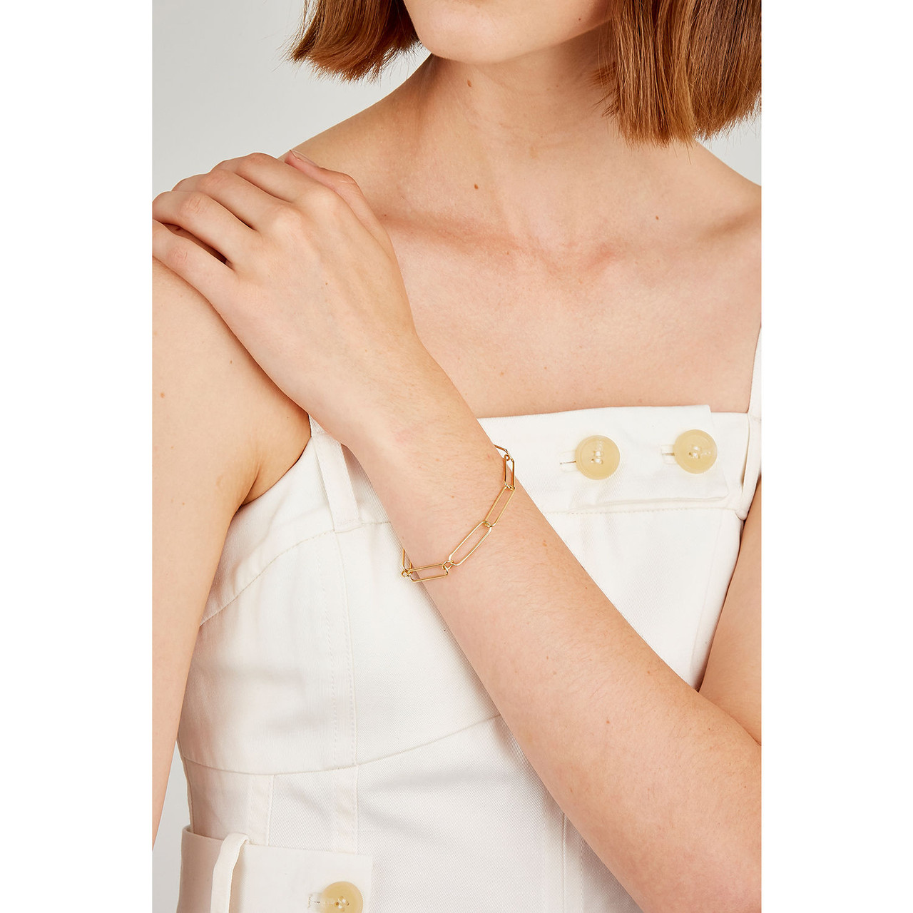 Oroton Nucleo Gold 6MM Paperlink Bracelet