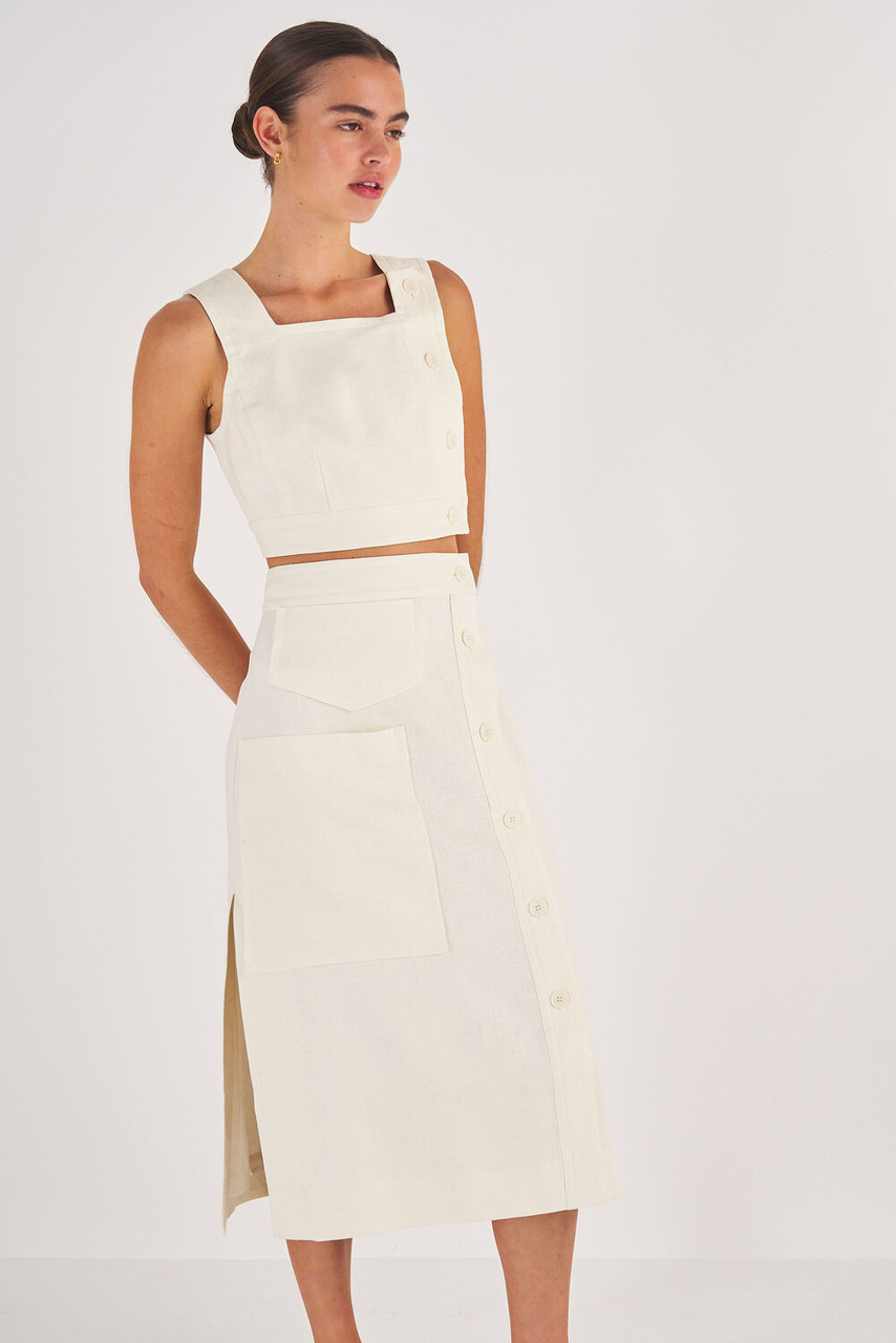 Oroton Utility Skirt Soft Cream