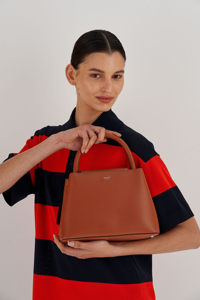 Oroton Muse Cognac Small Day Bag