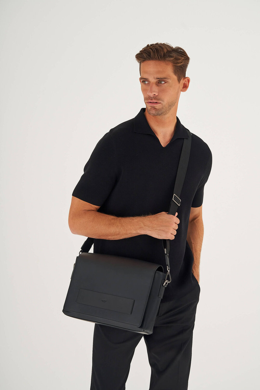 Oroton Liam Black Satchel