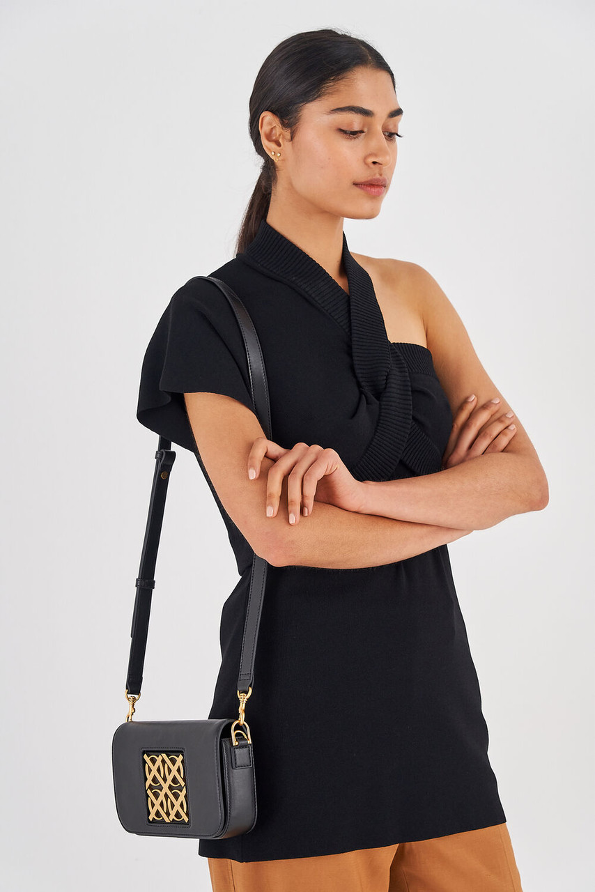 Oroton Lane Black Small Baguette