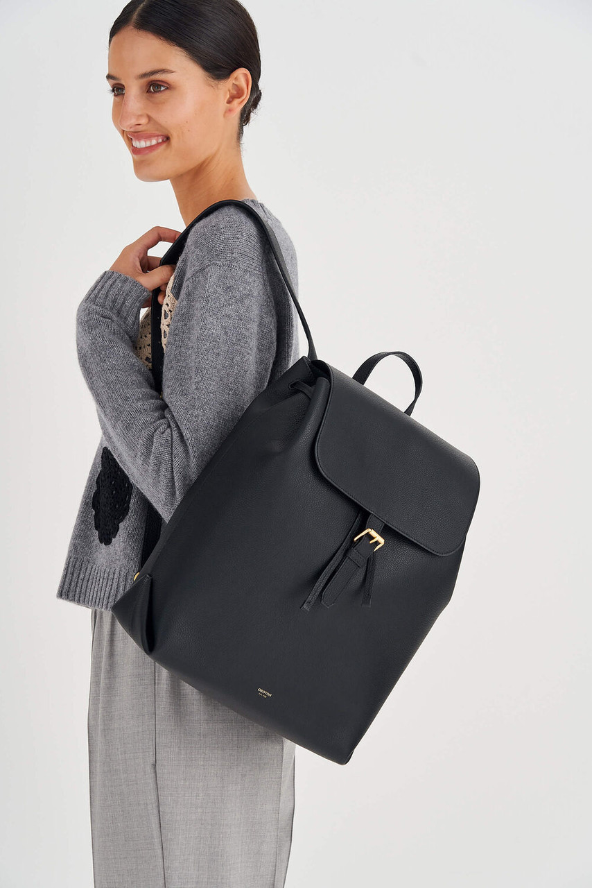 Oroton Margot Black-Light Smoke Large Backpack