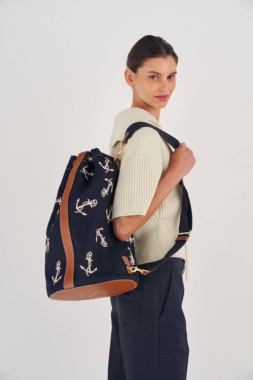 Oroton Boyd Large Duffle Anchor Print